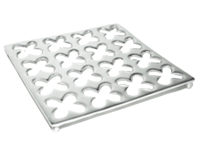 PORTA CALIENTE EN PEWTER TREBOL LISO MED