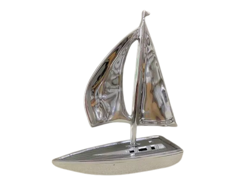 ADORNO VELERO DE PEWTER GRANDE