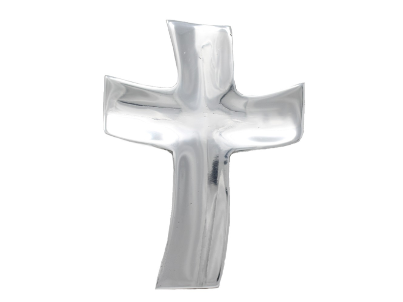CRUZ LISA CURVA CHICA CRUZ EN PEWTER