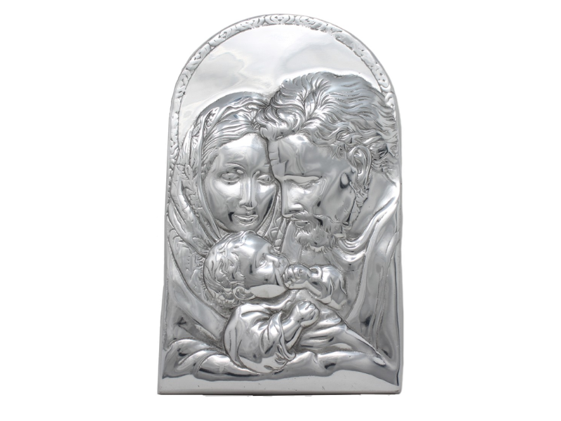 IMAGEN SAGRADA FAMILIA P/PARED DE PEWTER MED