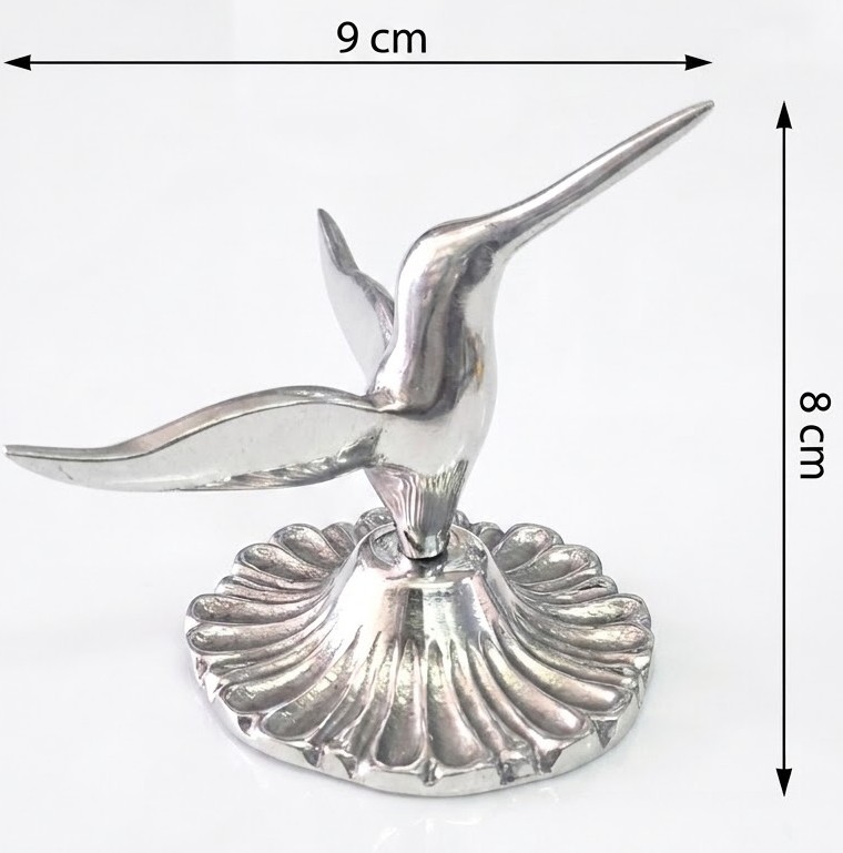 ADORNO COLIBRI CON BASE FLOR 