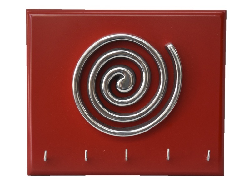 PORTA LLAVES ESPIRAL COLOR ROJO MATE GDE