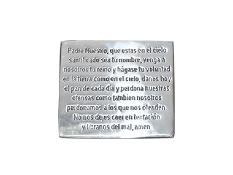 PLACA PADRE NUESTRO CON COLGADERA